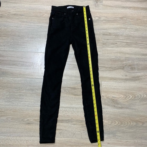 Good American Good Legs Crop Faux Suede Black Pants Size 0/25 - Picture 10 of 15